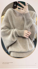 Hooded 100% Wool Knitted Sweater