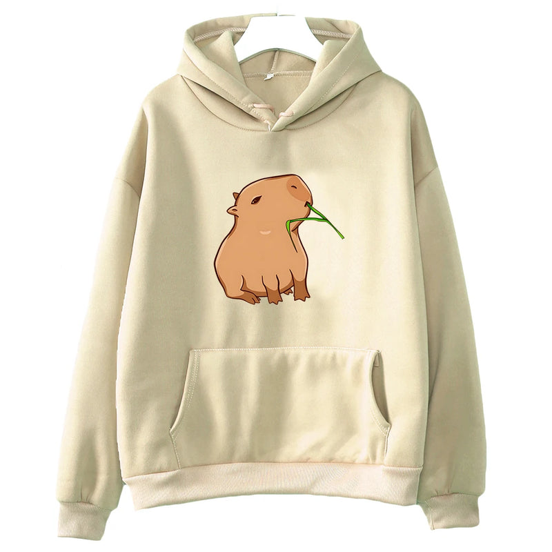 Funny Capybara Print Hoodies