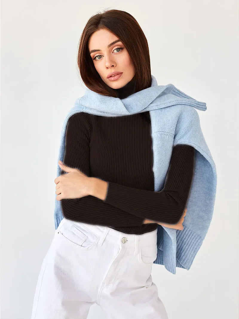 Knitted Basic Turtleneck Sweaters