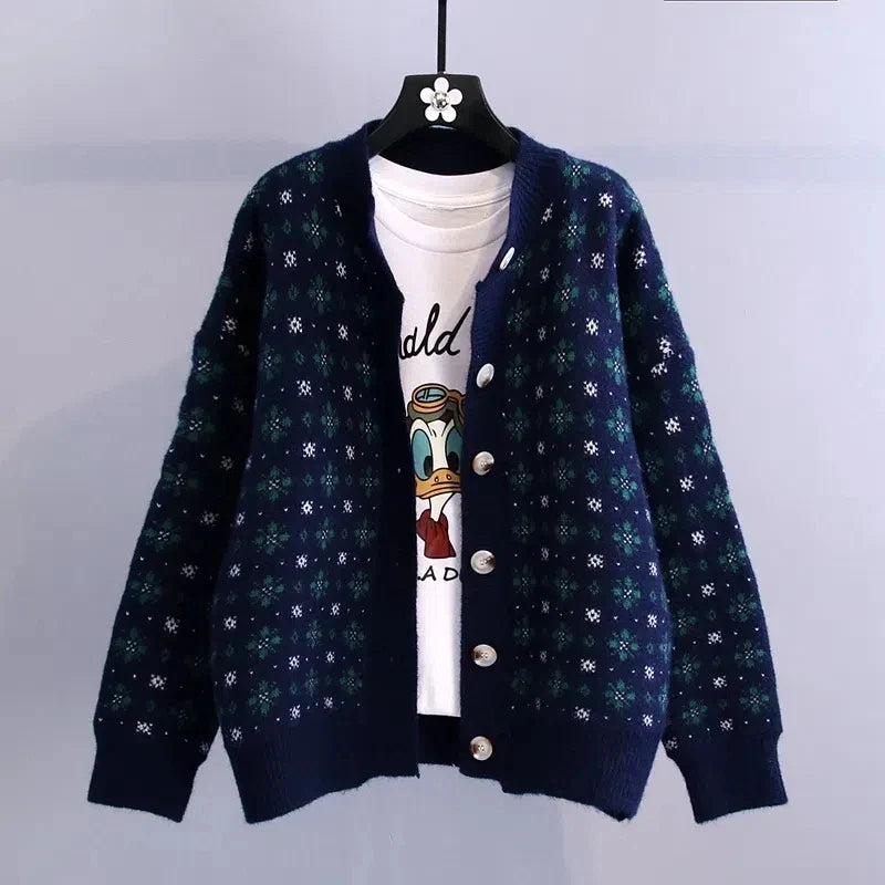 Floral Vintage Knitted Cardigan