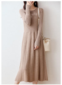 Merino Wool Knitted Sweater Dress