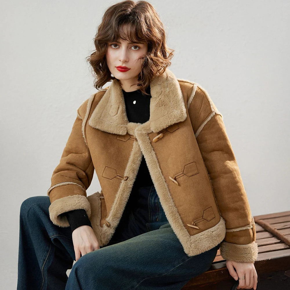 Plus Velvet Thickened Short  Jacket
