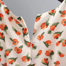 Floral Printed V-Neck Chiffon Dress