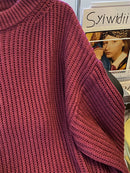 Round-Neck Oversized Knitted Pullover