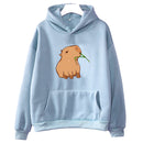 Funny Capybara Print Hoodies