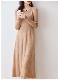 Merino Wool Knitted Sweater Dress