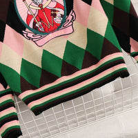 Peter Pan Collar Knitted Ugly Sweater