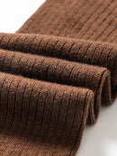 Wool Blended Knee Length Ribbed Long Socks