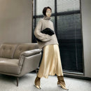 Loose High Neck Wool Pullover Sweater