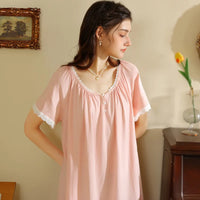 Casual Round Neck Loose Nightdress