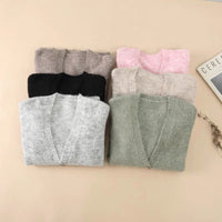 Wool Blend Soft Knitted Short Cardigan