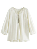 Linen Three-quarter Sleeve Shirts