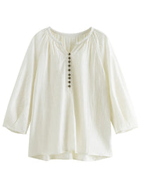 Linen Three-quarter Sleeve Shirts