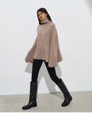 Turtle Neck Basic Knitted Split Pullover