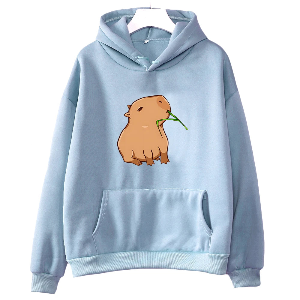 Funny Capybara Print Hoodies