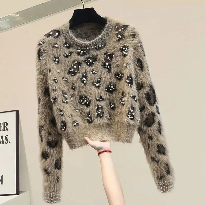 Leopard Vintage Knitted Sweater