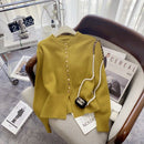 Round-Neck Short Knitted Cardigan