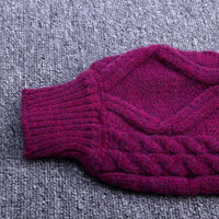 Twist Short V-Neck Single-breasted Knitted Cardigan