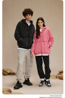 Distressed Washed Batik Retro Zipper Hoodies