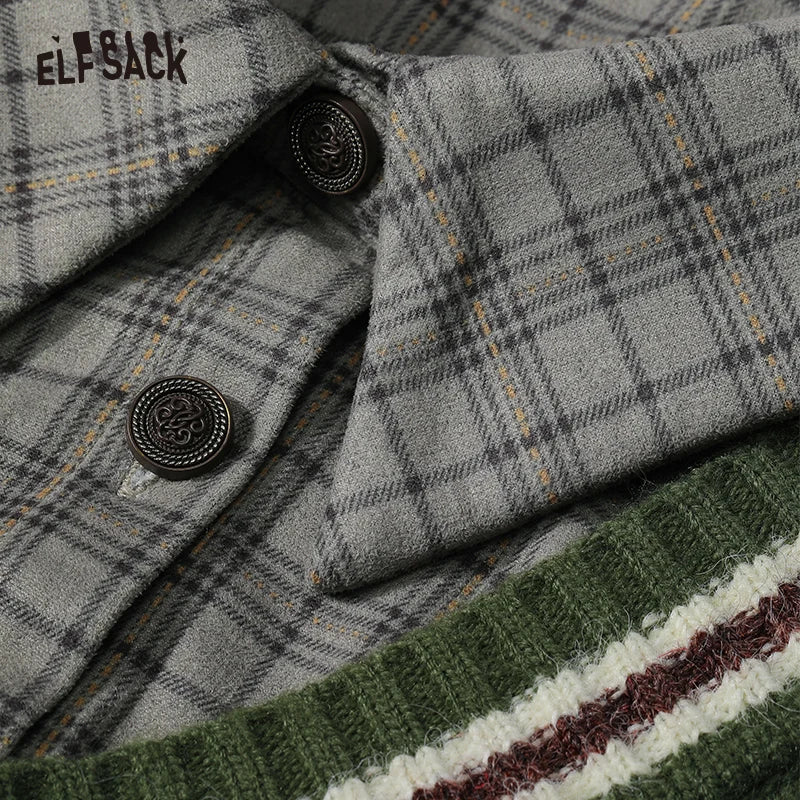 Retro Rhombus Spliced Pullover Sweaters