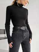 Knitted Basic Turtleneck Sweaters