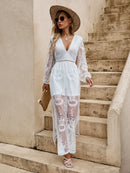 Embroidery Boho Lace Maxi Dress