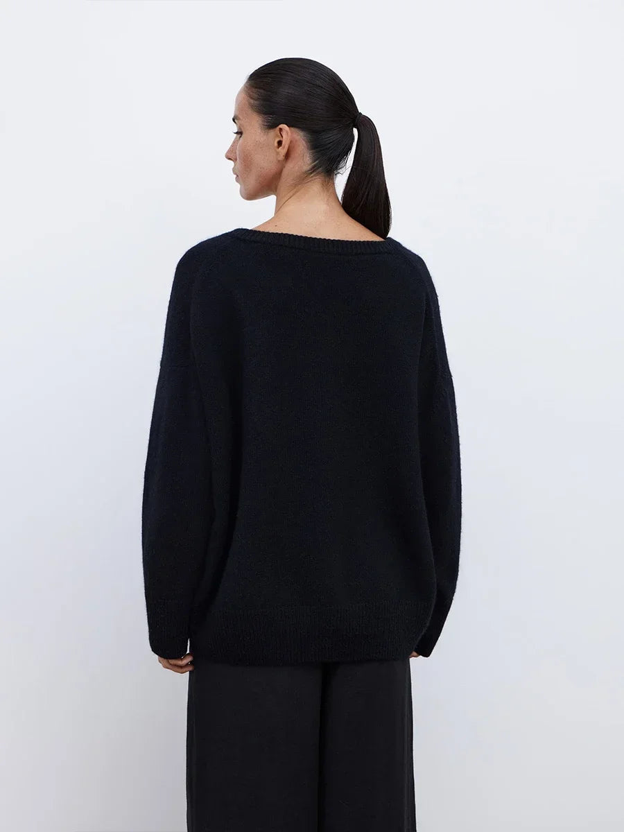 Oversized V-neck Versatile Sweater