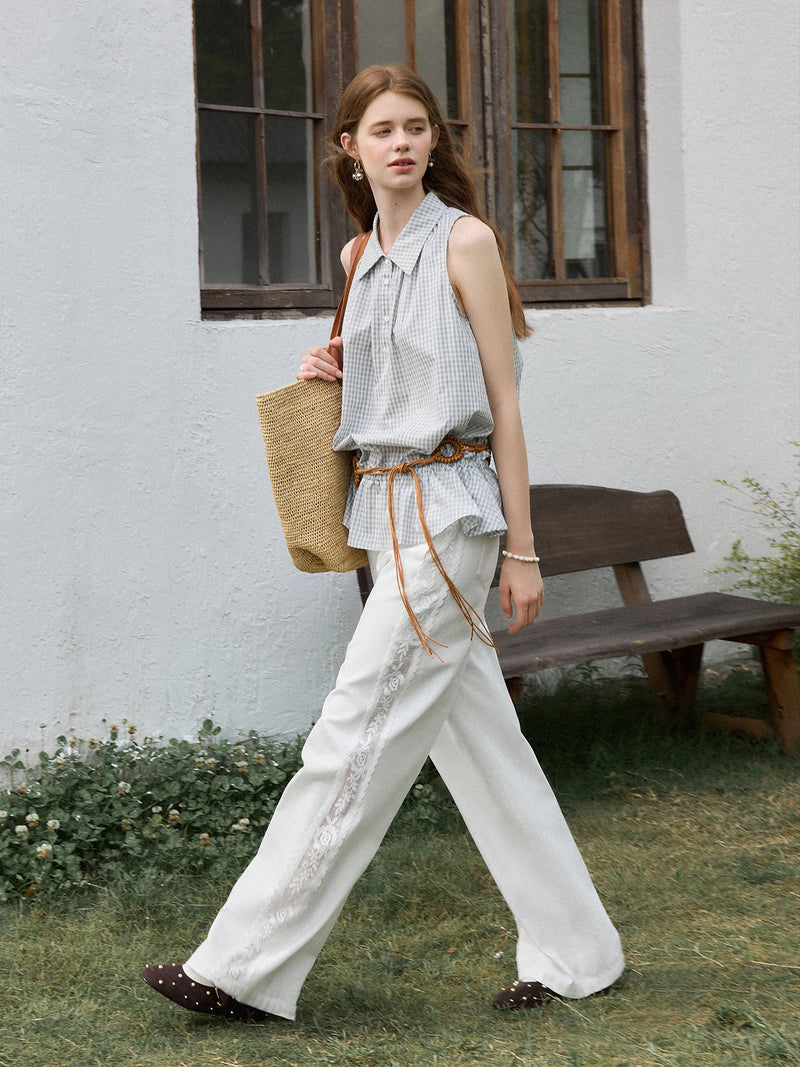 Ruching Detail Textured Blouse