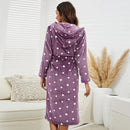 Flannel Hooded Pajamas Robe