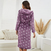 Flannel Hooded Pajamas Robe