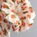 Floral Printed V-Neck Chiffon Dress