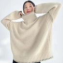 Oversized 100% Wool Turtleneck Sweater