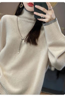 Oversized 100% Wool Turtleneck Sweater