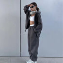 Casual Fleece Hoodie & Pants Set