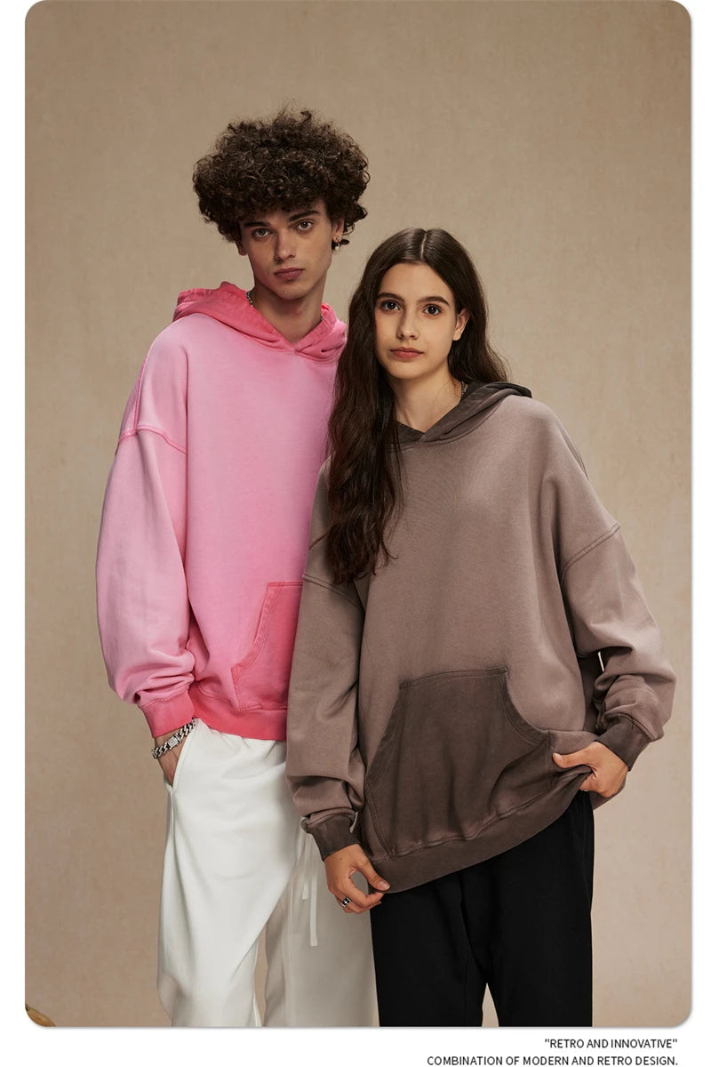 Retro Washed Cotton Hoodies
