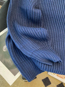 Round-Neck Oversized Knitted Pullover