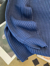 Round-Neck Oversized Knitted Pullover