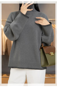 Oversized 100% Wool Turtleneck Sweater