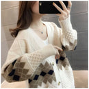 Vintage Plaid Single Breasted Cardigan