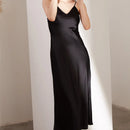 100% Real Silk V-neck Sling Dress
