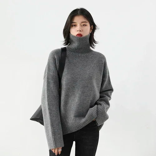 Loose Turtleneck Pullover Sweaters