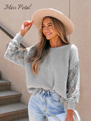 Designers' Backless Long Sleeve Knitted Pullover