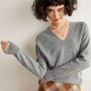 V-Neck Cashmere Pullover Sweater