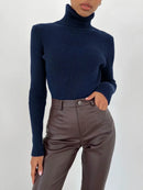 Knitted Basic Turtleneck Sweaters