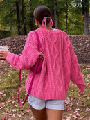 Crew Neck Vintage Pink Pullover