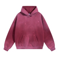 Oversized Warm Paint Distressed  Hoodies