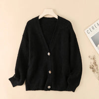 Wool Blend Soft Knitted Short Cardigan