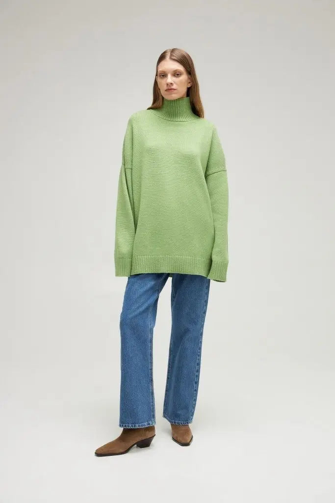 Oversized Casual Turtleneck Sweater