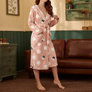 Flannel Hooded Pajamas Robe