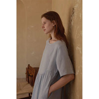 Round Neck Cotton Double-layer Nightdress
